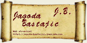 Jagoda Bastajić vizit kartica